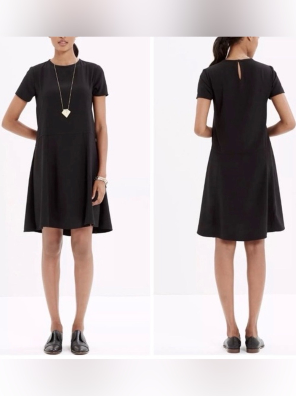 Madewell Black Tribune Mini Dress - Size 8